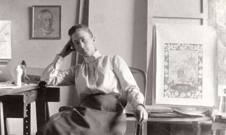 Artist Hilma af Klint in her studio at Hamngatan Stockholm circa 1895. PhotographCourtesy of Stiftelsen Hilma af Klints Verk